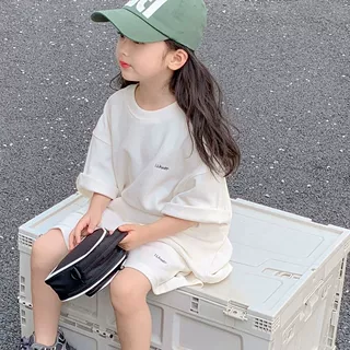 女童套装夏款2025新款夏装儿童网红大童夏季短裤运动衣服夏季新款