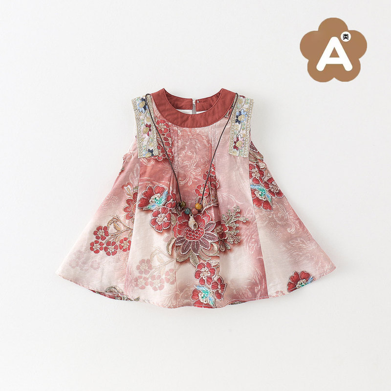Summer Sleeveless Romper for Baby Girls, Stylish and Cute Princess-Style Jumpsuit, Infant Dress, Thin Summer Clothing
