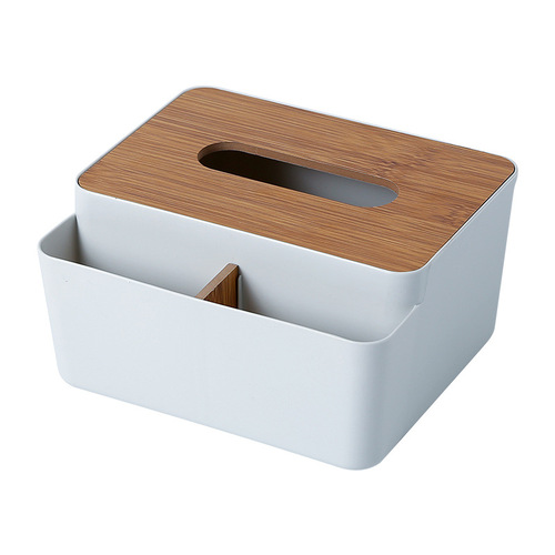 Creative Japanese tissue box, desktop multifunctional wooden tissue box, living room coffee table tissue storage box customization