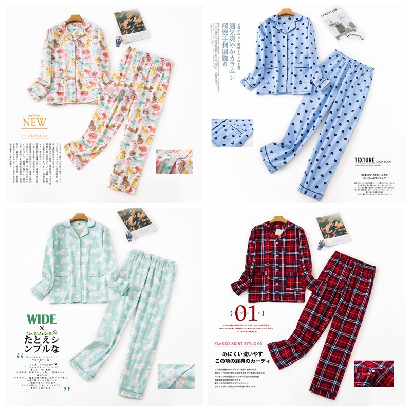 【代发下单】【大/小版】套装跨境冬棉加肥绒布女大码睡衣家居服