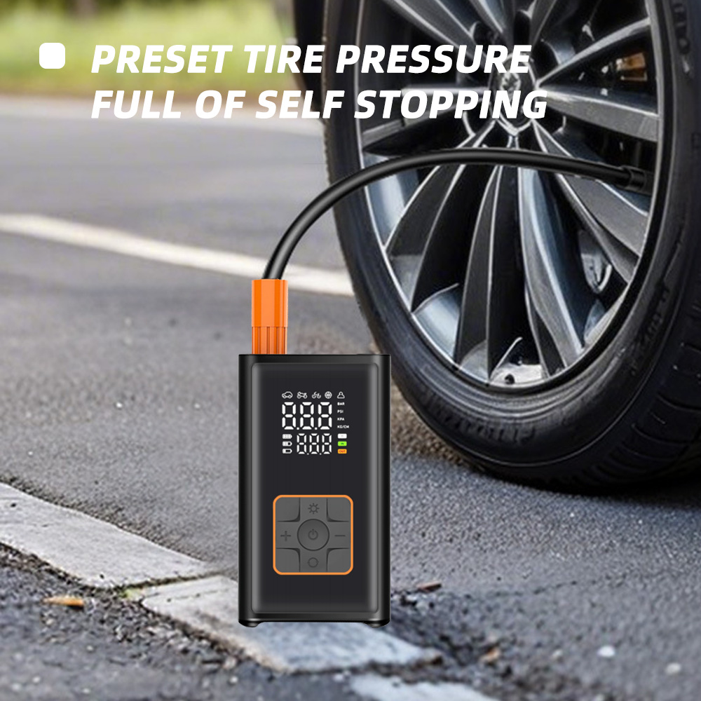 Neumático inteligente transfronterizo inflable portátil inalámbrico coche pantalla digital bomba de aire de neumáticos multifunción coche banco de energía