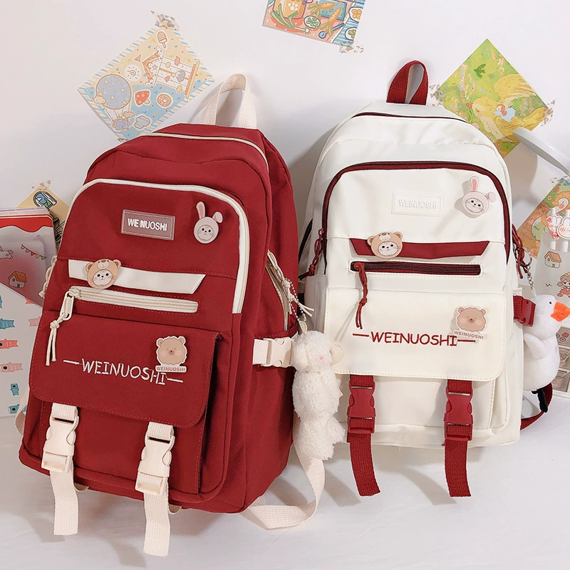 Backpack, shoulder bag, universal small bag, for secondary school, Korean style