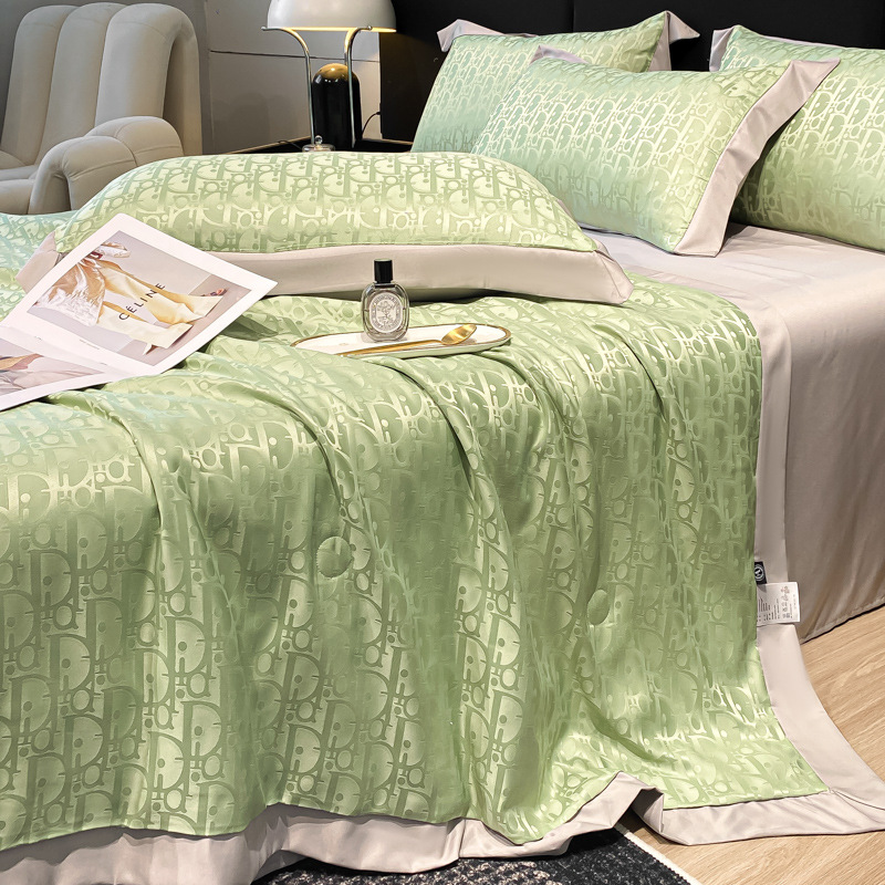 Verano A clase Jacquard hielo edredón de verano madre-infanto edredón de verano de cuatro piezas edredón de aire acondicionado edredón de verano