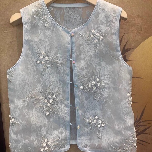 Beaded Fashion Thin Vest for Women, Spring 2026 New Style, Heavy Craftsmanship, National Style, Sequin Embroidery, Chinese-Style Sleeveless Top