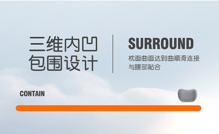 Car Headrest and Lumbar Support Set Car Seat Support Car Lumbar Support Pillow Memory Foam Set Cross-Border Customization