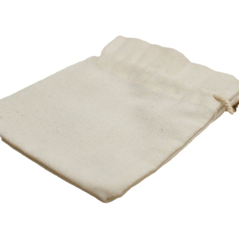 Хлопковая пачка Карман Холщовая сумка на шнурке Упаковочная сумка Сумка на шнурке Ювелирные изделия Маленькая тканевая сумка Сумка для хранения Печатный логотип