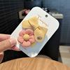 Children's cloth, cute hairgrip, hair accessory with bow flower-shaped, flowered, no hair damage, Korean style