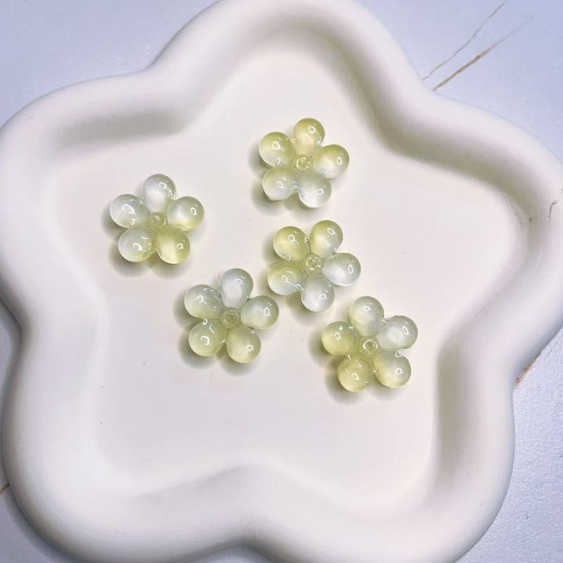 22mm混色捷克琉璃五瓣花手工diy古风发簪发钗装饰品材料|undefined