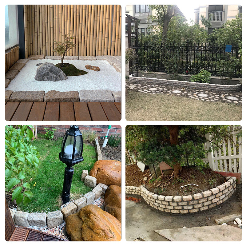 PK7J Villa Courtyard Flower Bed Garden Border Stone Retaining Wall Stone Flower Bed Stone Garden Landscape stepping stones edge pavers natural pond stone