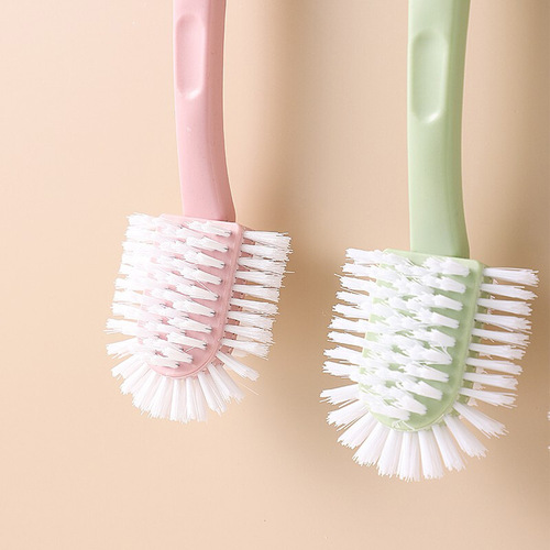 Shoe brush creative multifunctional five-sided shoe brush long handle soft bristle brush shoe brush can be hung cleaning brush decontamination laundry brush