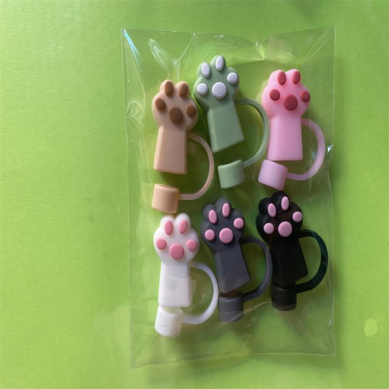 Cubierta de paja a prueba de polvo Enchufe de paja rojo neto transfronterizo linda chica tapa de paja de silicona cubierta de paja de té de leche de calidad alimentaria