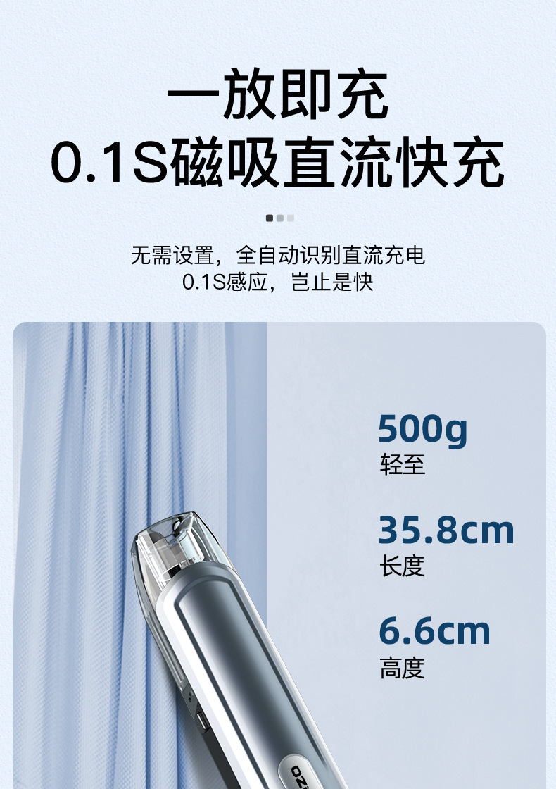 Oshure Car Vacuum Cleaner Wireless Large Suction Handheld Car Small Portable Vacuum Cleaner for Home and Car