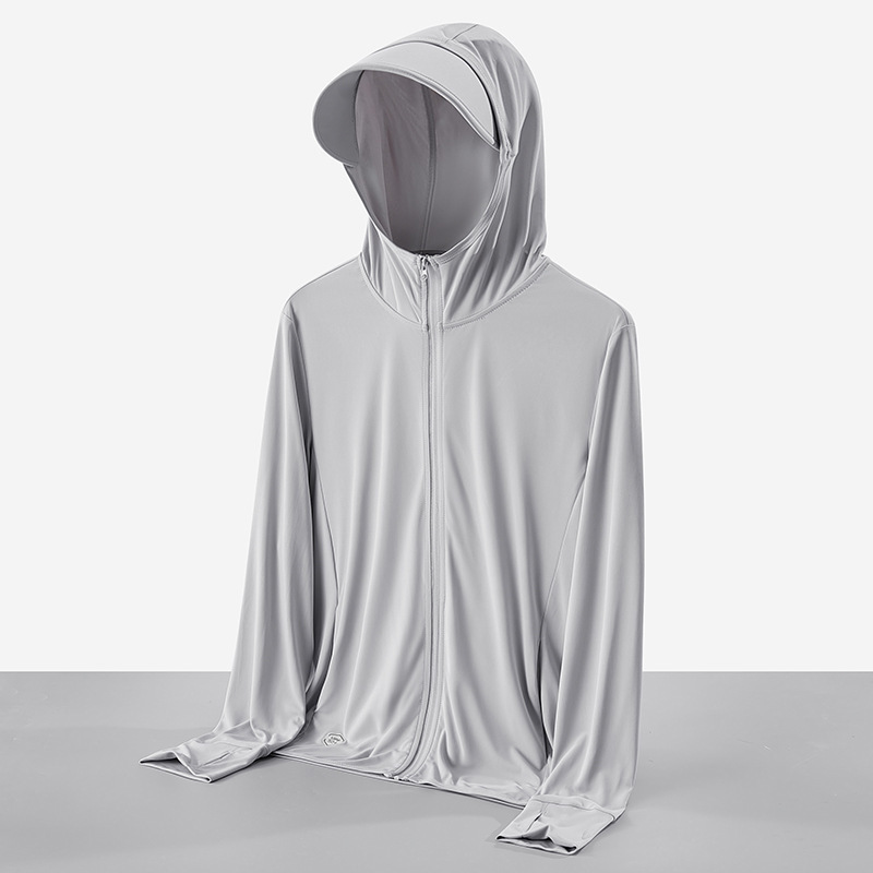 Ropa de protección solar para mujeres verano 2022 nuevo hielo anti-UV transpirable ropa de pesca de protección solar para hombres de bicicleta abrigo delgado image 13