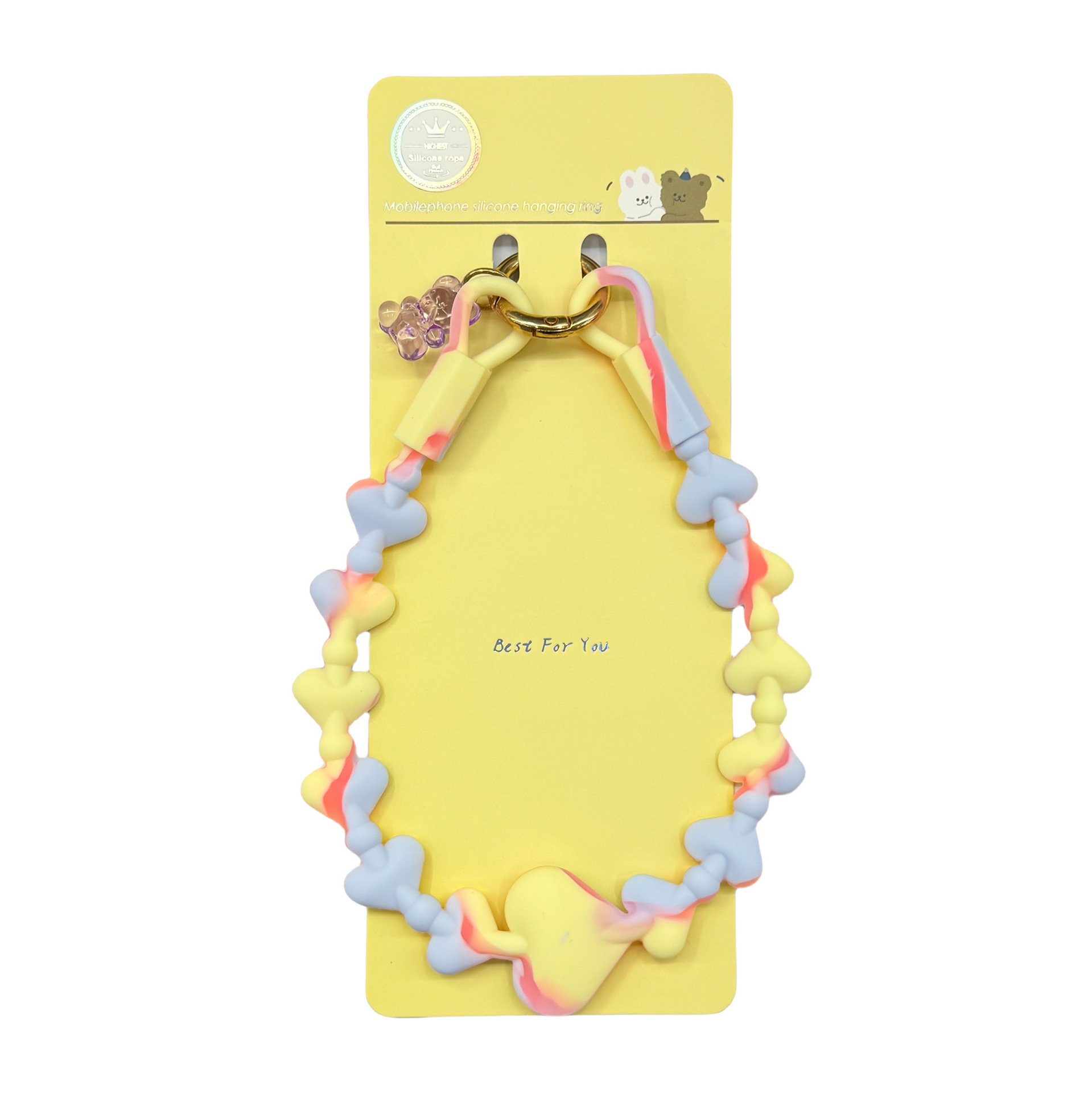 Buca hecha a mano ins viento de alta calidad cuerdas de teléfonos móviles amor pulsera de silicona cuerdas de moda de teléfonos móviles corto / adornos