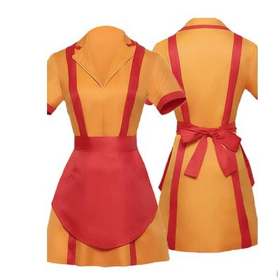 Американский ТВ драма банкротство сестры COS униформа искушение Хэллоуин Производительность одежда косплей Бар фаст-фуд комбинезоны