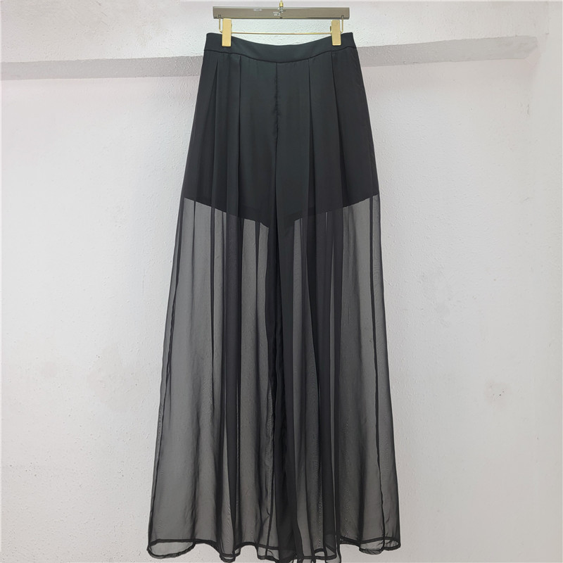 Negro cintura alta delgada pantalones de piernas largas para mujeres 2026 verano nuevo estilo de alta calidad temperamento delgado pantalones casuales rectos image 2