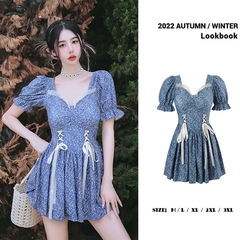 2024 New Summer Swimsuit for Women: One-Piece, Tummy-Smoothing Design Perfect for Hot Springs, Trending Online, and Available in Korean Style—Wholesale Option