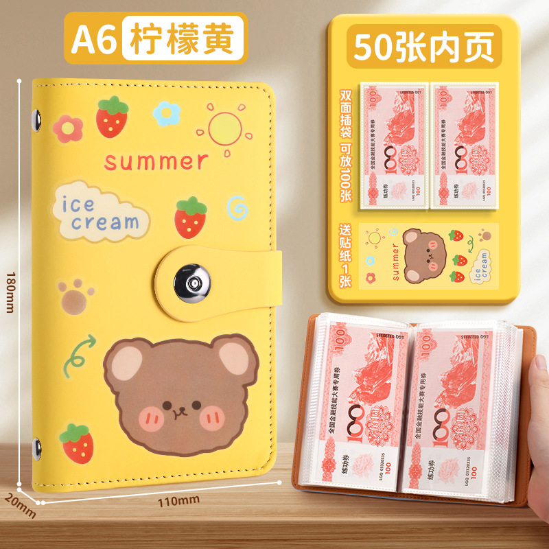 新しい現金貯金帳は、現金収納袋、マネークリップ、マネーブック、収納ブック、収納バッグ、大容量を収納できます。