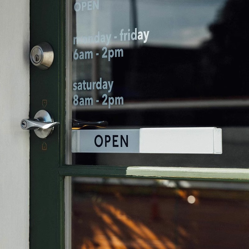 OPEN店铺营业时间营业中挂牌网红ins风商店橱窗餐厅提示告示
