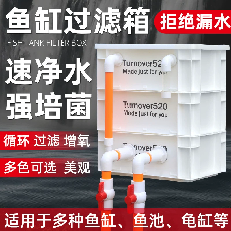 Коробка фильтра оборота аквариума Фильтр для рыбного пруда Верхний фильтр для черепахи Коробка фильтра капельного фильтра для влажного и сухого разделения