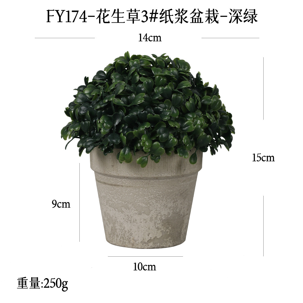 Planta Verde y Flor Artificial en Maceta de Plástico, Decorativo, para Escritorio y Hogar