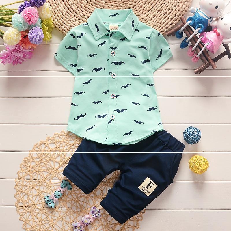 Childrens summer suit kids boys t-shirt+shorts 2 儿童套装1