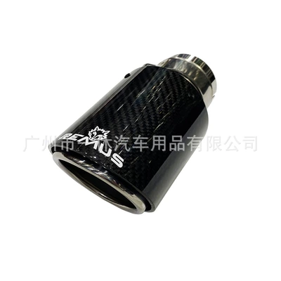 Source Manufacturer Car Modification Universal Exhaust pipe - single-carbon-wolf-head