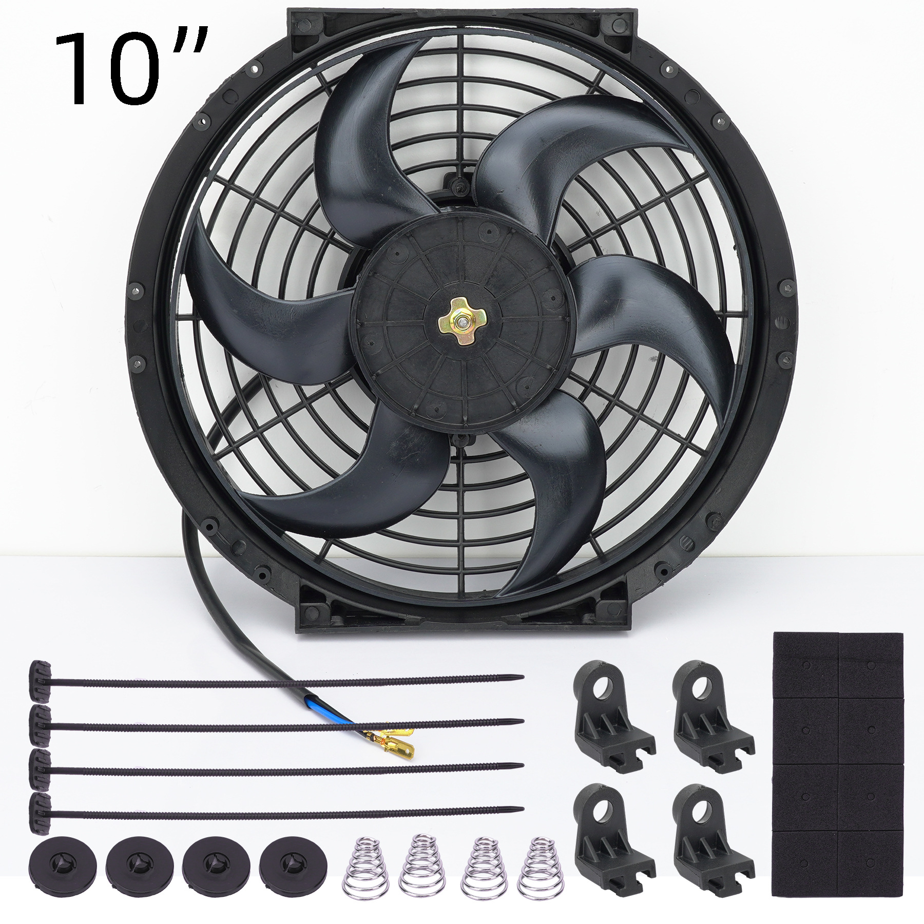 Radiator fan universal 12V 80W120W automobile oil-cooled and air-cooled electric push-pull kit cooling system