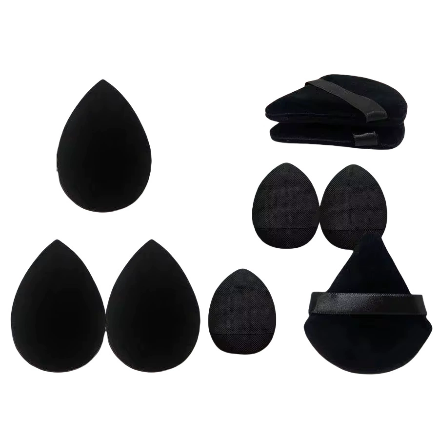 Cosmetic Sponge Set with Bow, Triangular & Teardrop Blenders — Soft Makeup Sponges, Multi-Color Options