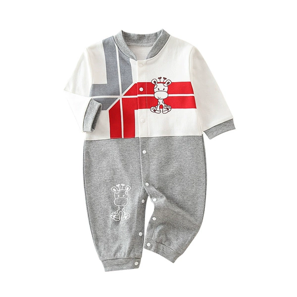 New long -sleeved red gray cross deer