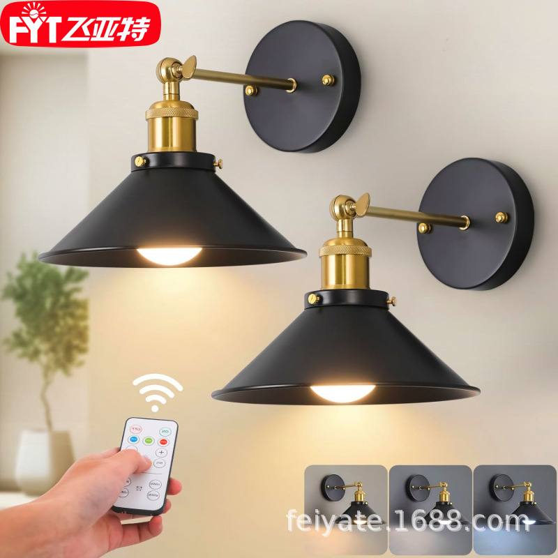 Cross-Border Amazon Vintage Wall Lamp Gooseneck Barn Outdoor Balcony Restaurant Courtyard Lamp Direct Supply Industrial Style Indoor