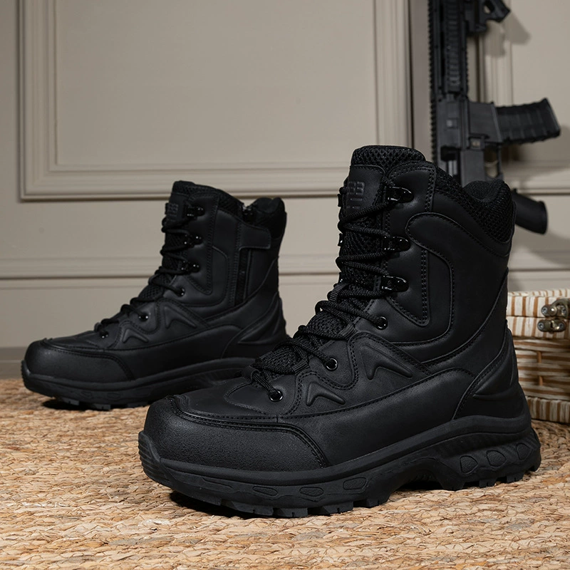 Tactical polyurethane hiking boots, wear‑resistant, plus sizes 39–47