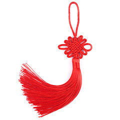 Chinese knot small red tassel pendant No. 5 polyester 6 disks small Chinese knot tassel wholesale small Chinese knot