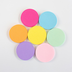 Foreign Trade Disposable Small Powder Puff Wet and Dry Small Round Makeup Remover Cotton Makeup Tools Latex Powder Puff Wholesale