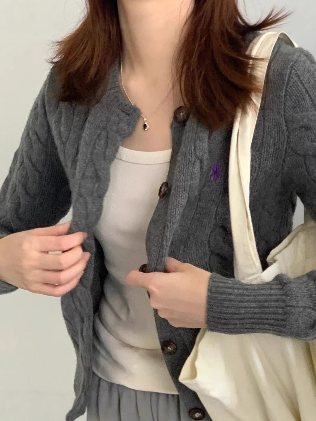 Woolen cashmere cardigan