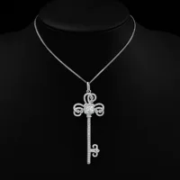 Shipe Jewellery 2024 новый 925 серебряный 1.5ct квадрат 6*6 высокоуглеродистых бриллиантовых ледяных цветов режет ирис ожерелье 60 см