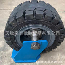 680MM实心轮胎载重大独轮定向轮万向轮拖车平板车机械设备实心轮