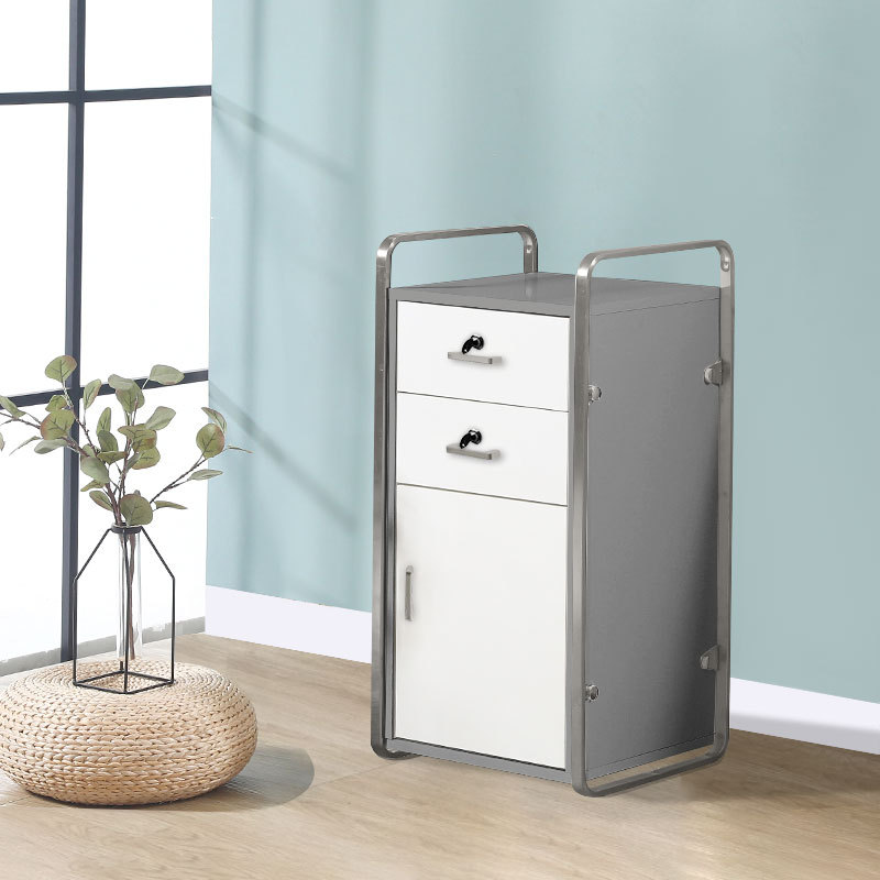 2024 새로운 스타일의 실버 프레임 회색 및 흰색 캐비닛