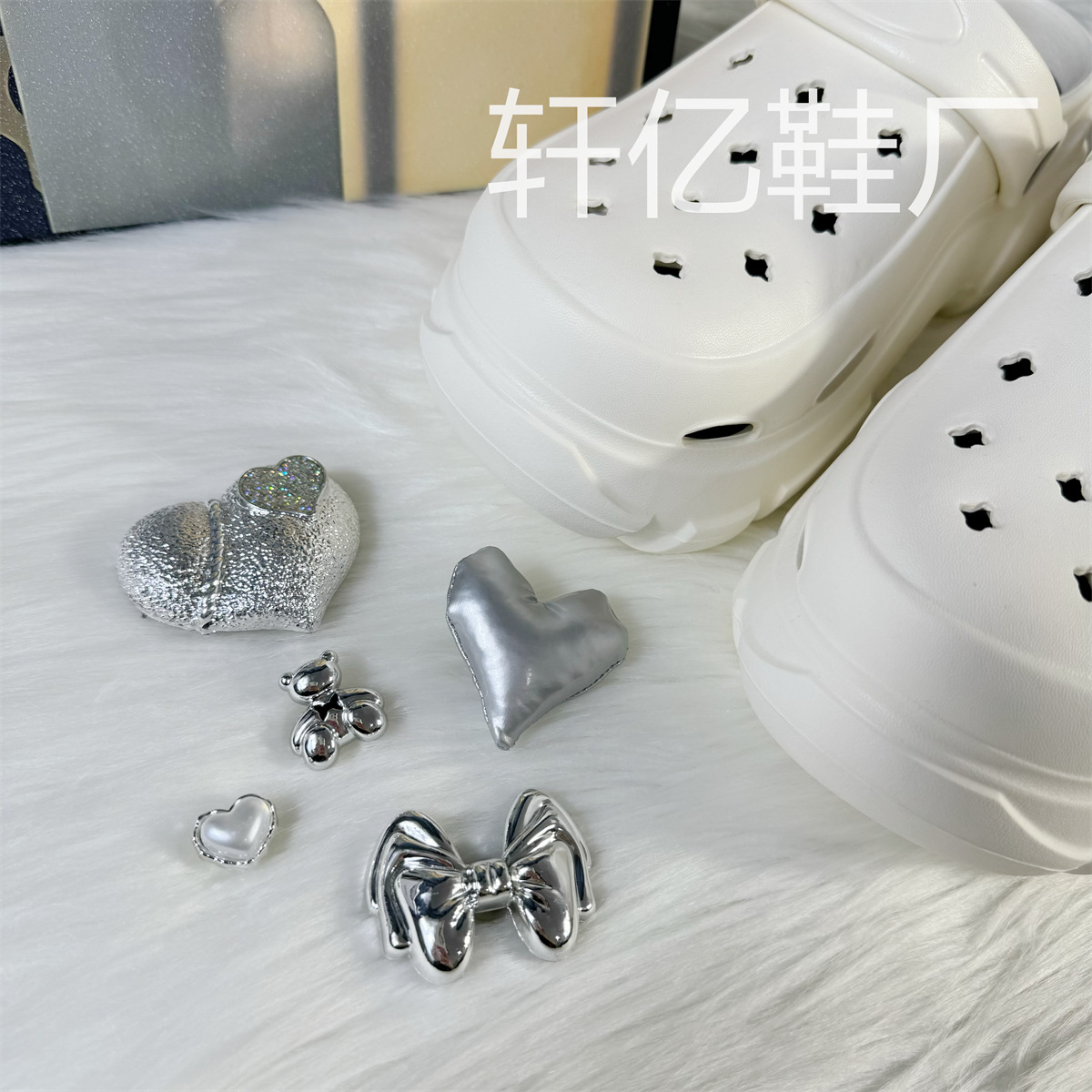 Nuevo ramo, zapatos de flores, agujeros de flores, accesorios de perlas tridimensionales de alta calidad, accesorios de bricolaje decorativos, zapatos de fragancia desmontables