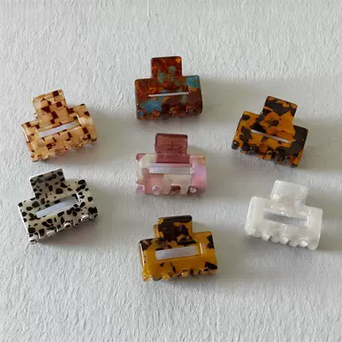 方形百搭小发夹优雅精致后脑勺半扎发抓夹侧边夹可爱鲨鱼夹女头饰