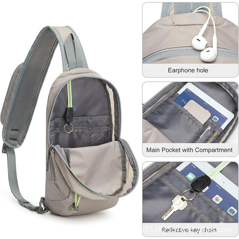 Amazon nueva mochila de hombro blindaje mochila de hombro ligera mochila de pecho para viajar y correr