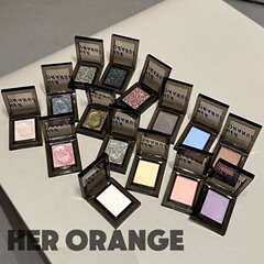 HERORANGE~烟熏甜酷单色眼影盘珠光哑光细闪显色自然提亮平价彩妆