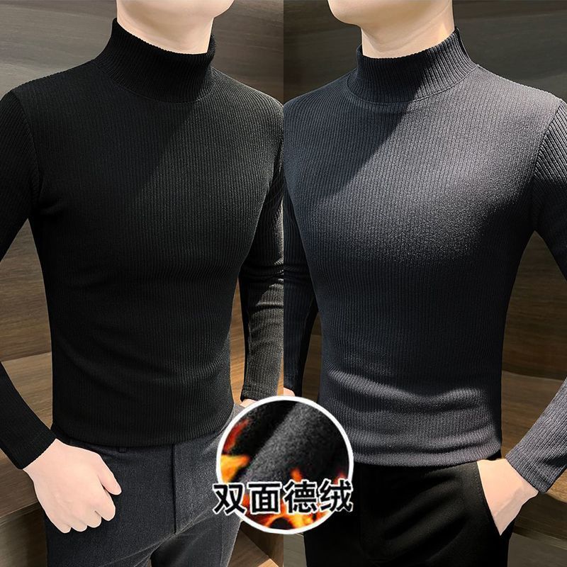 [나사 양면 저먼 벨벳] 블랙 + 다크 그레이 [투피스 팩]