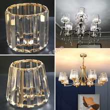 欧式精装房吊灯壁灯E14水晶灯罩diy配件E27台灯玻璃外壳罩圆