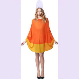 2024爆款亚马逊TEMU款长袖圆领拼接印花T恤大摆裙