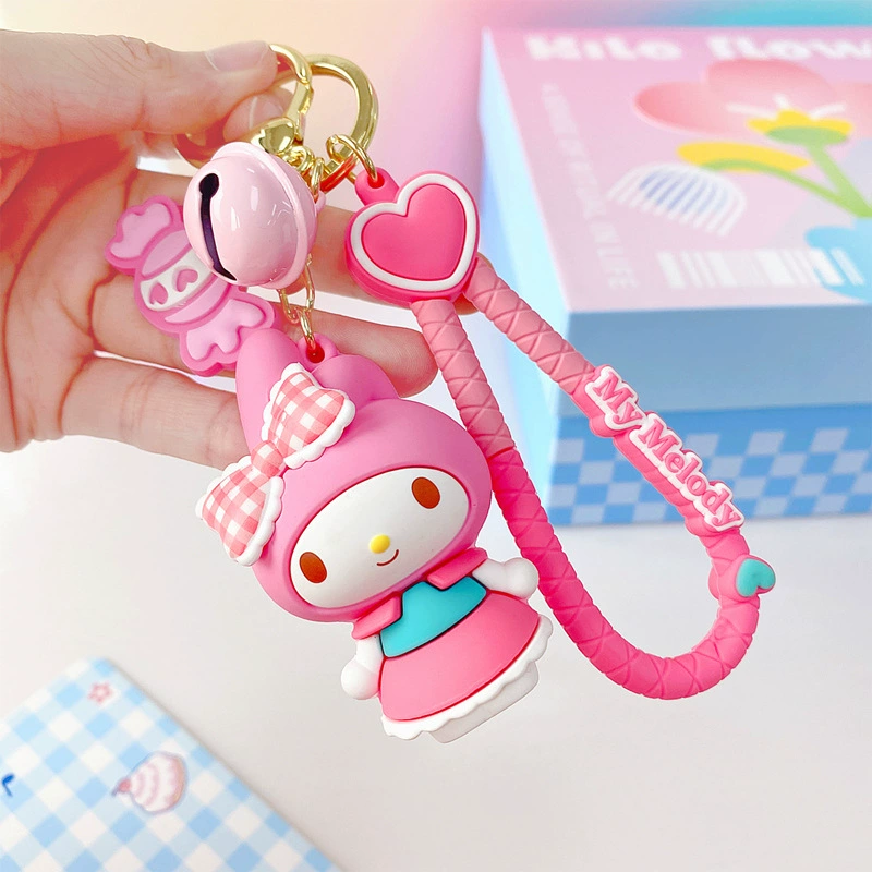 Sanrio, оригинальный мультяшный брелок, для автомобильных ключей, подвеска, аксессуар, высококачественный стиль