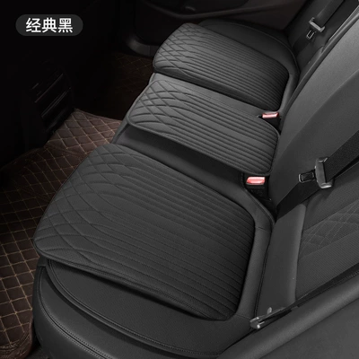 high-end nappa leather seat cushion | Seat cushion, seat cover - black-rear-1-pack