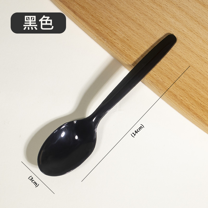 Cucharas desechables para llevar, envasado de comida rápida, cucharas de plástico, envasado por separado, hielo en polvo, postre, patatas dulces asadas, cucharas comerciales