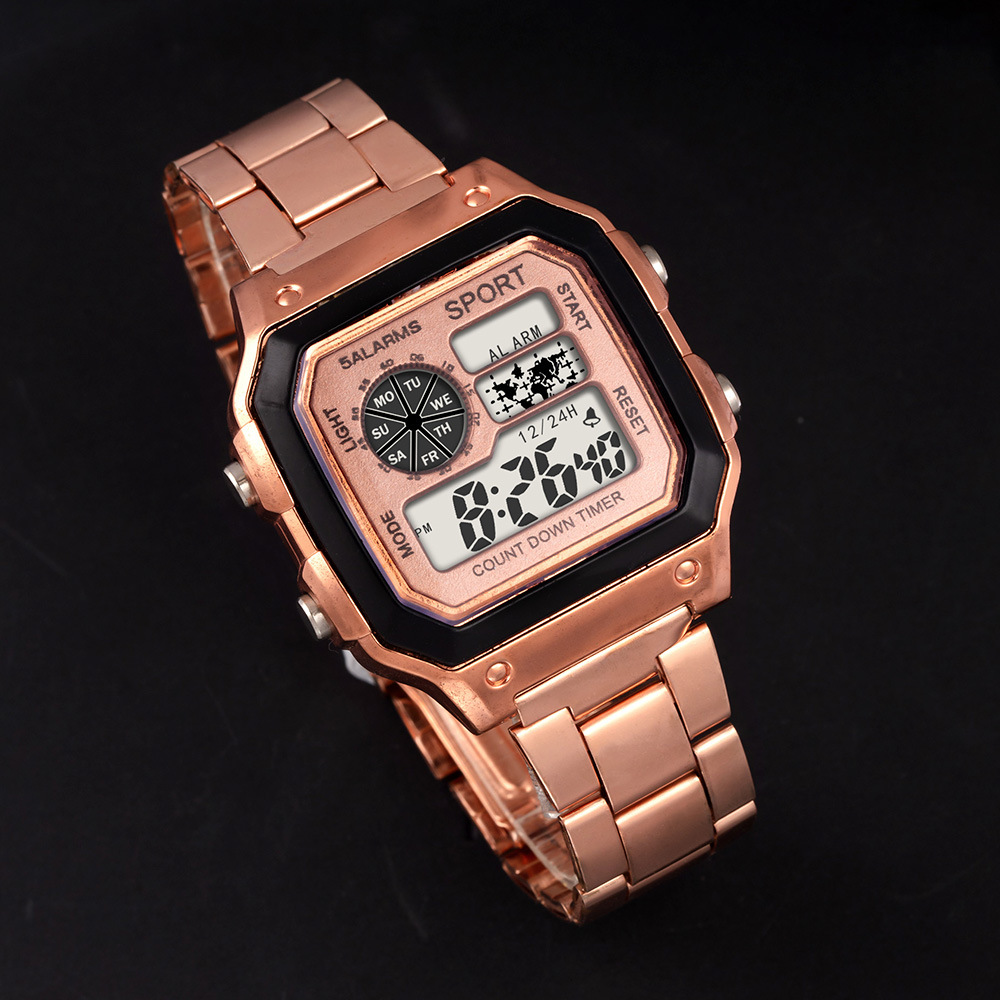 Nuevo cuadrado juvenil luz nocturna al aire libre relojes electrónicos relojes electrónicos de alarma de relojes electrónicos al por mayor