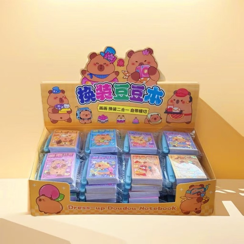 新しいサンリオドレスアップビーニーノートブック学生かわいいカピコロミミニポケットステッカーノートブックセット卸売|undefined